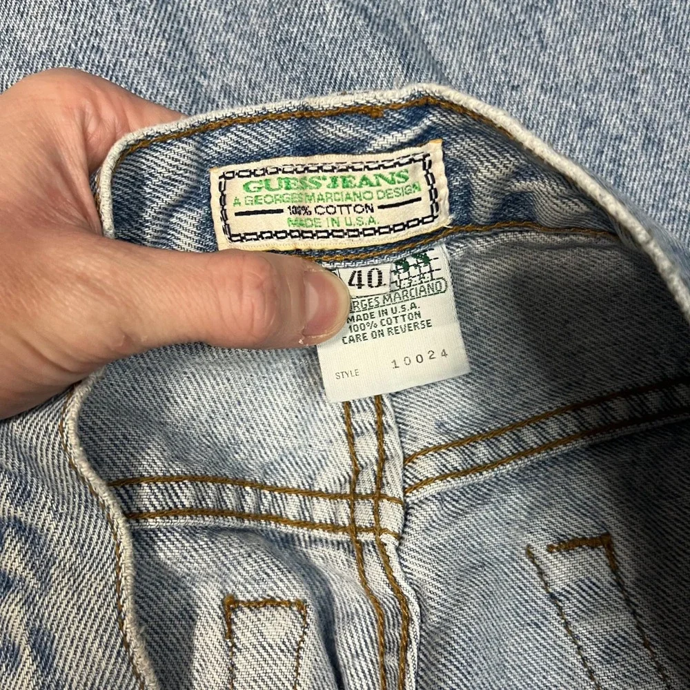 Vintage Guess Jeans Georges Marciano 40x35 Light Wash Made in USA 10024 Denim